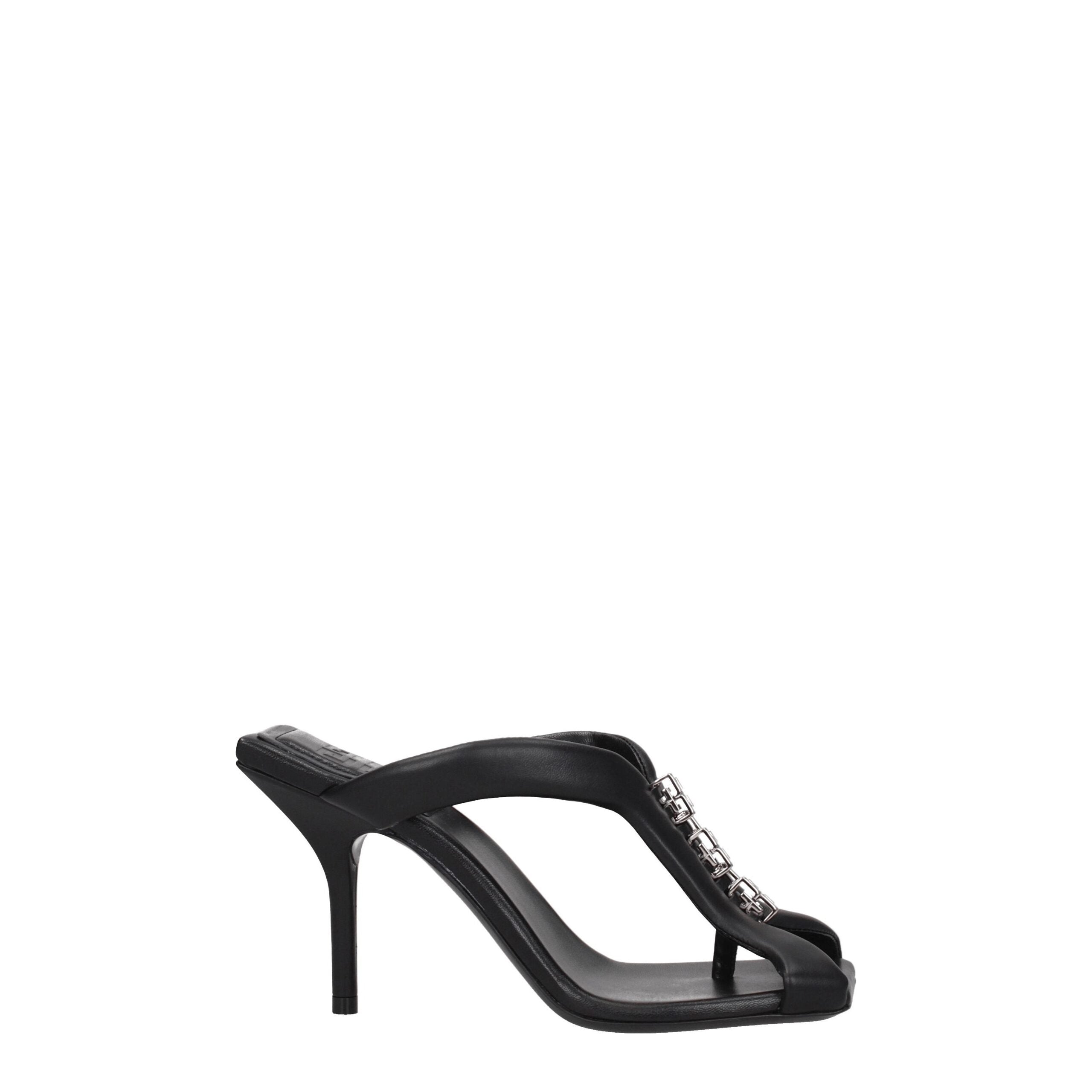 Givenchy Black Leather Sandal